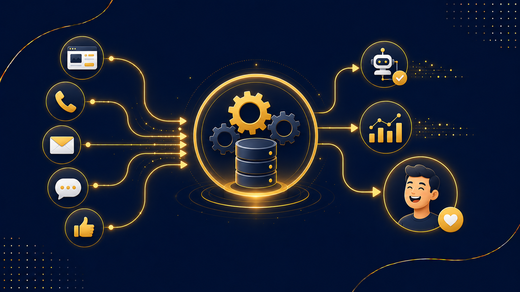 How does a CRM work - data captured, organised and automated